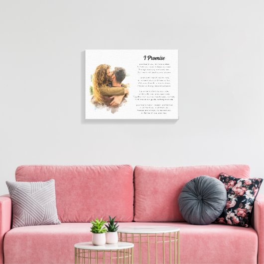 Aangepaste gedichtenprint, bruiloft songteksten me canvas afdruk (Insitu (Woonkamer))