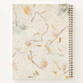 Aangepaste  gedroogde bloemen achtergrond Rand Notitieboek (Achterkant)