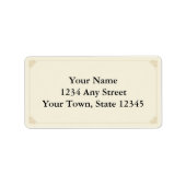 Aangepaste gedrukte Adresetiketten - Ecru & Beige Etiket (Voorkant)