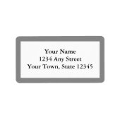 Aangepaste gedrukte Adresetiketten - Medium Grey Etiket (Voorkant)