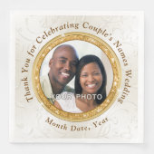 Aangepaste gedrukte bruiloft servetten met foto, 3 (Voorkant)