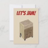 Aangepaste gedrukte Cajon Drum Party Uitnodigingen (Voorkant)