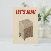 Aangepaste gedrukte Cajon Drum Party Uitnodigingen (Staand voorkant)