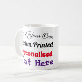 Aangepaste gedrukte gepersonaliseerde tekst koffie koffiemok (Voorkant links)