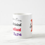 Aangepaste gedrukte gepersonaliseerde tekst koffie koffiemok (Center)