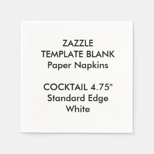 Aangepaste Gedrukte Kleine Witte Cocktail Papier S Servet