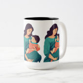 Aangepaste gedrukte Mok: personaliseer SIP met sti Tweekleurige Koffiemok (Voorkant rechts)