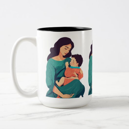 Aangepaste gedrukte Mok: personaliseer SIP met sti Tweekleurige Koffiemok (Links)