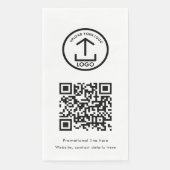 Aangepaste Gedrukte Zakelijke Logo QR Code Promoti Servet (Voorkant)