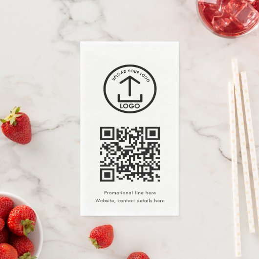 Aangepaste Gedrukte Zakelijke Logo QR Code Promoti Servet (Insitu)