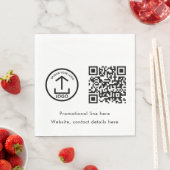 Aangepaste Gedrukte Zakelijke Logo QR Code Promoti Servet (Insitu)