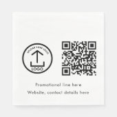 Aangepaste Gedrukte Zakelijke Logo QR Code Promoti Servet (Voorkant)