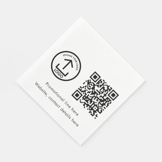 Aangepaste Gedrukte Zakelijke Logo QR Code Promoti Servet (Hoek)