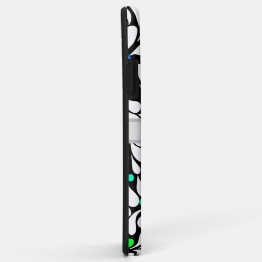 Aangepaste gedurfde moderne bloemen blauw blauwgro Case-Mate iPhone case (Achterkant/rechts)