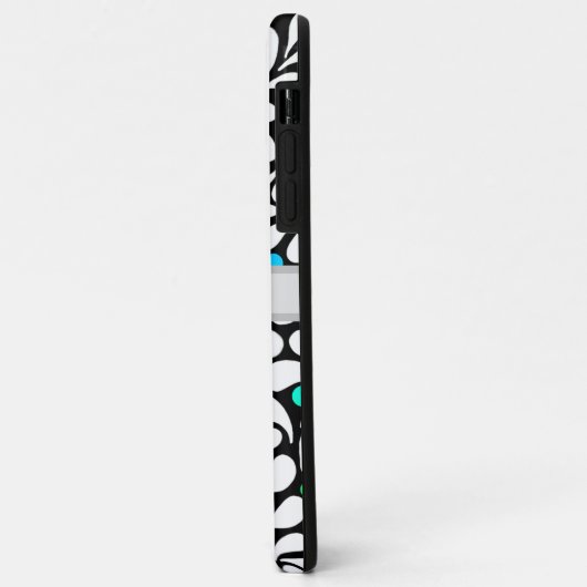 Aangepaste gedurfde moderne bloemen blauw blauwgro Case-Mate iPhone case (Achterkant/links)