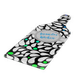 Aangepaste gedurfde moderne bloemen blauw blauwgro snijplank (Hoek)