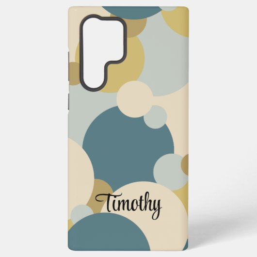 Aangepaste geel-blauwe molecule Samsung Phone Case Samsung Galaxy Hoesje (Achterkant)