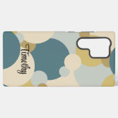 Aangepaste geel-blauwe molecule Samsung Phone Case Samsung Galaxy Hoesje (Achterkant horizontaal)