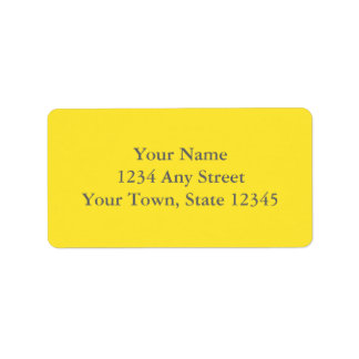 Aangepaste geel & grijs gedrukte Adresetiketten Etiket