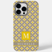 Aangepaste geel grijs sterren geometrisch Case-Mate iPhone case (Achterkant)