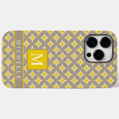 Aangepaste geel grijs sterren geometrisch Case-Mate iPhone case (Achterkant (horizontaal))