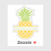 Aangepaste geel-groene ananas sticker (Vel)