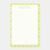 Aangepaste  geel puntenraster Nieuwe Mom Baby Plan Post-it® Notes (Voorkant)