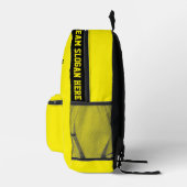 Aangepaste geel zwart Naam, Nummer, Team Sport Bedrukte Rugzak (Rechts)