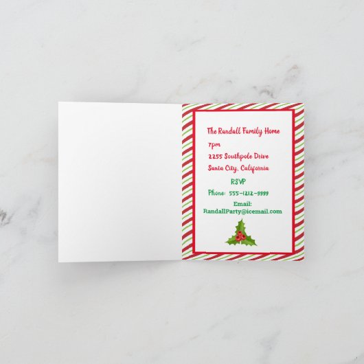 Aangepaste Geen Politiek Kerstfeest Uitnodiging (Binnen)