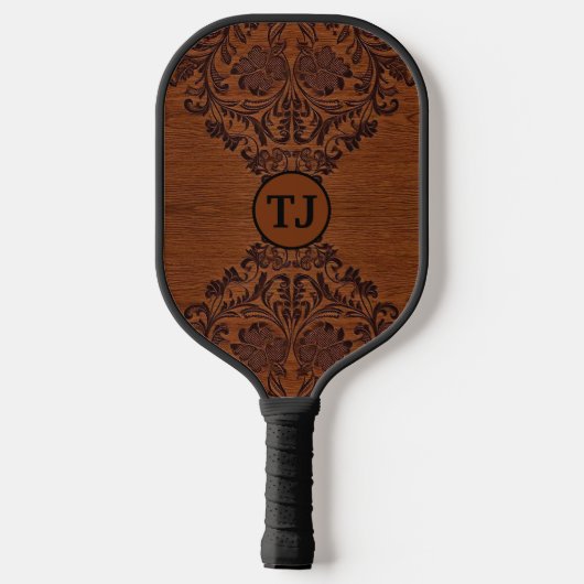 Aangepaste geëtste houten ontwerp Pickleball Paddl Pickleball Paddle (Achterkant)