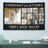 Aangepaste 'GEFELICITEERD' 13 Fotocollage Afstuder Spandoek (Beurs)