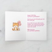 Aangepaste Gefeliciteerd 1e Verjaardag Goddochter, Kaart (Binnen)