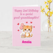 Aangepaste Gefeliciteerd 2e Verjaardag Achterklein Kaart (Gele Bloem)