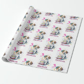 Aangepaste Gefeliciteerd 3e Verjaardag Congratulat Cadeaupapier (Uitgerold)