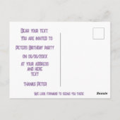 Aangepaste gefeliciteerd met je verjaardag ballonn briefkaart (Achterkant)