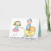 Aangepaste Gefeliciteerd Nieuwe Baby Wenskaart Kaart (Achterkant)