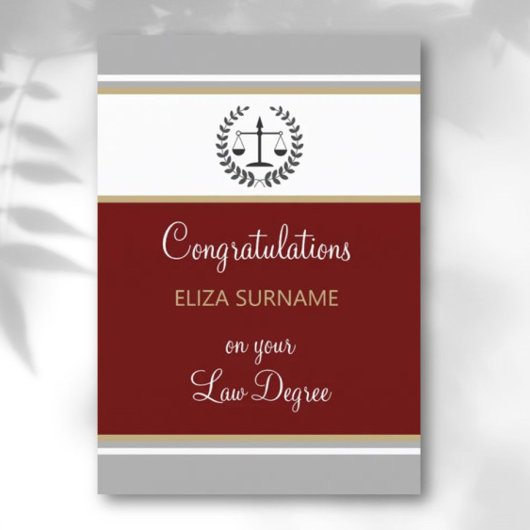 Aangepaste, Gefeliciteerd Recht diploma Afstuderen Kaart