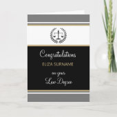 Aangepaste, Gefeliciteerd Recht diploma Afstuderen Kaart (Voorkant)