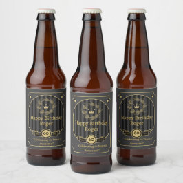 Aangepaste Gefeliciteerd Verjaardag Aan Een Vriend Bier Etiket