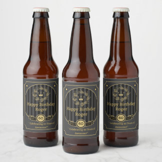 Aangepaste Gefeliciteerd Verjaardag Aan Een Vriend Bier Etiket