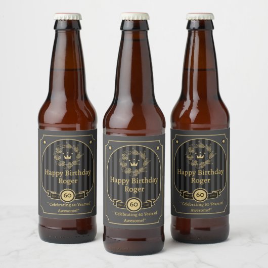 Aangepaste Gefeliciteerd Verjaardag Aan Een Vriend Bier Etiket (Flessen)
