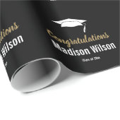 Aangepaste gefeliciteerde graduatiekaart cadeaupapier (Rol Hoek)