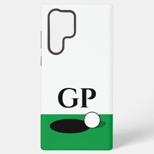 Aangepaste gegraveerde golfspeler samsung galaxy hoesje (Achterkant)
