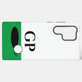 Aangepaste gegraveerde golfspeler samsung galaxy hoesje (Achterkant horizontaal)