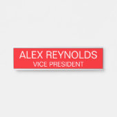 Aangepaste gegraveerde naam Bord met vierkante hoe Deurbordje (Voorkant)