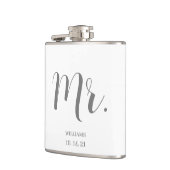 Aangepaste gegromde bruiloft heupfles (Links)