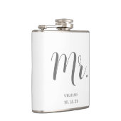 Aangepaste gegromde bruiloft heupfles (Rechts)