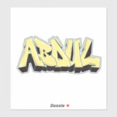 Aangepaste gehakte "Abdul" Graffiti Vinyl Sticker (Vel)