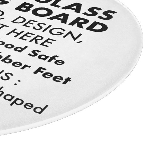 Aangepaste Gehard Glas Snijplank - 12" Rond (Hoek)