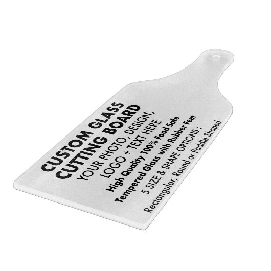 Aangepaste Gehard Glas Snijplank - Paddle (Hoek)